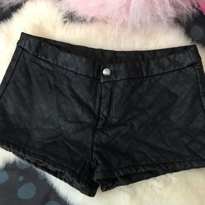 VEgan leather shorts. Fully lined. Rock and roll
